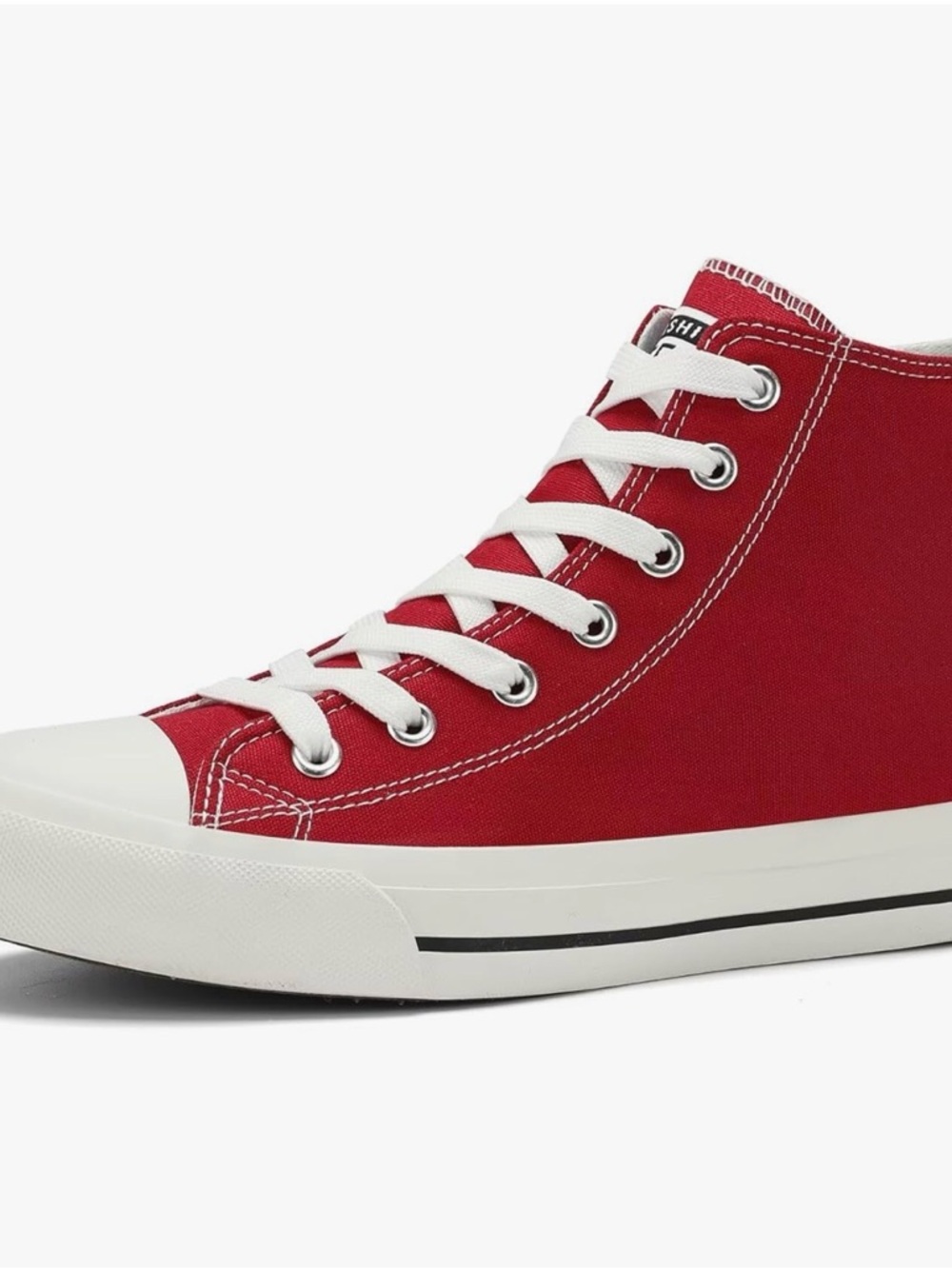 Classic High-Top Canvas Sneaker in Red and White 2 pairs: size 39 & 40